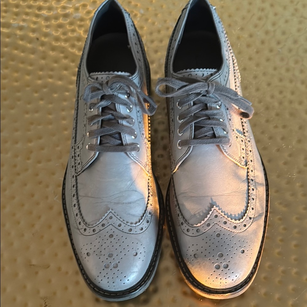 Cole Haan Silver Oxfords